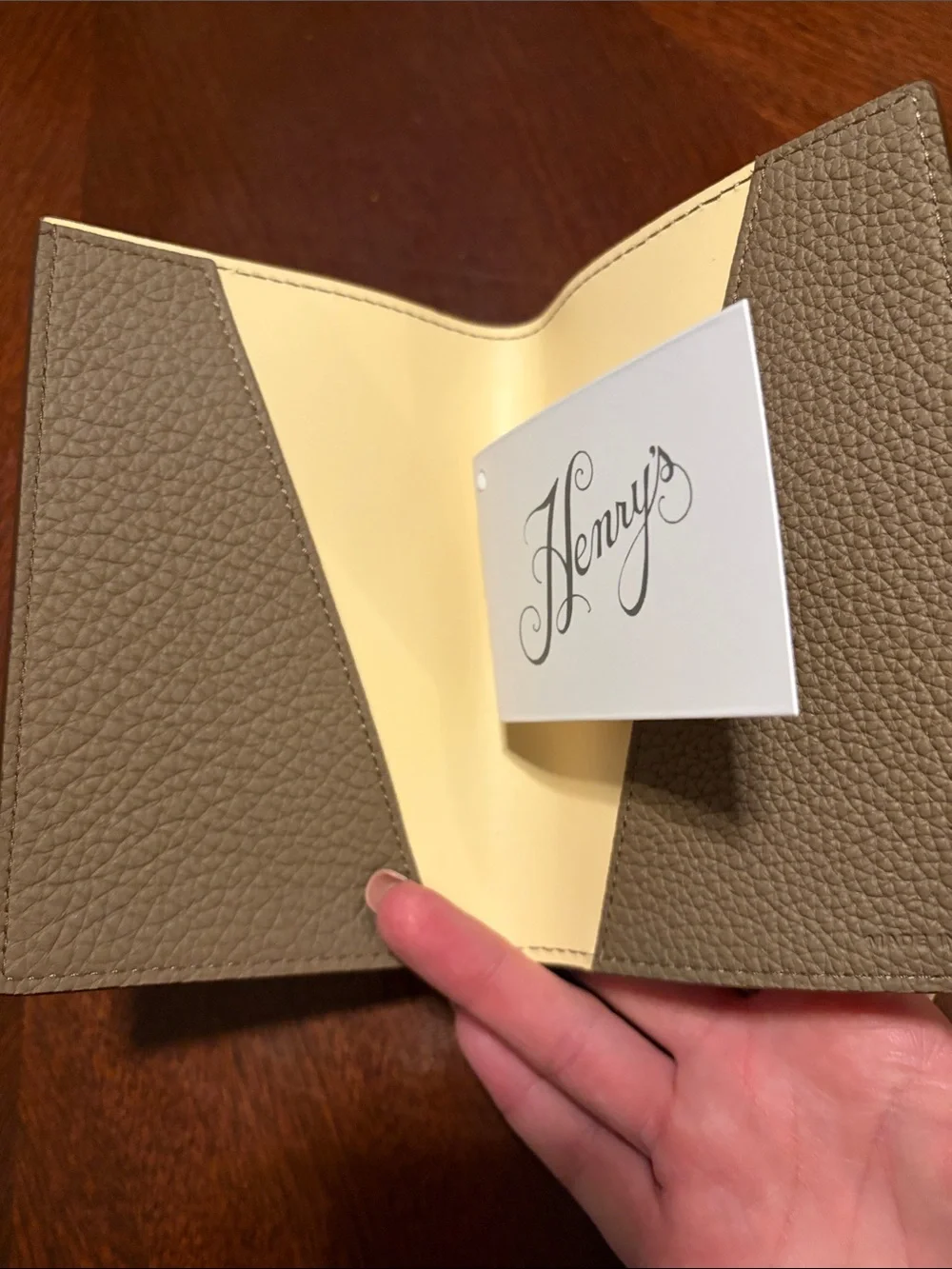 Taupe Passport Holder